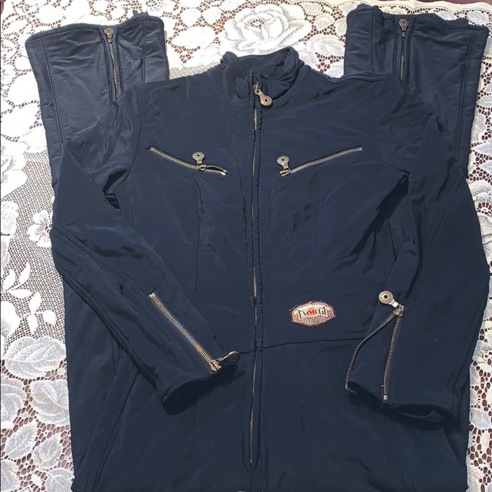 Vintage black emmegi ski suit